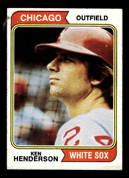 1974 Topps Ken Henderson #394 Chicago White Sox VG front of card