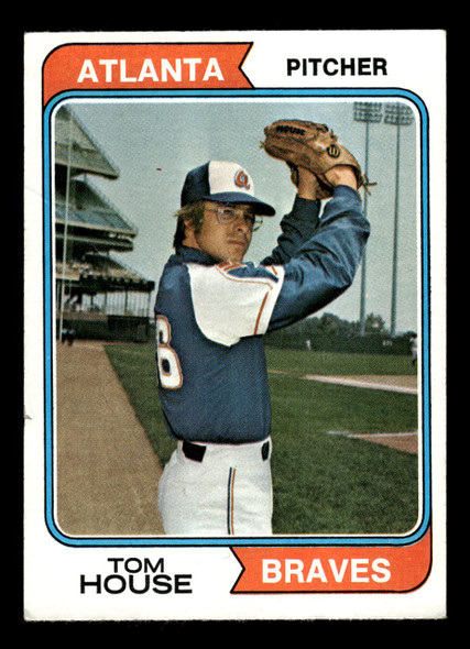 1974 Topps Tom House #164 Atlanta Braves Low Grade - Creases front of card