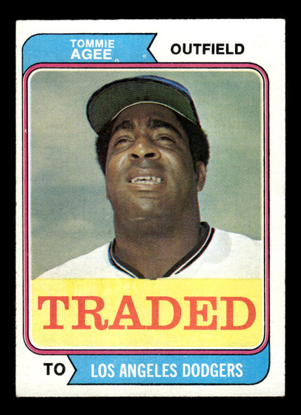 1974 Topps Traded Tommie Agee #630T Los Angeles Dodgers VG — Example B front of card