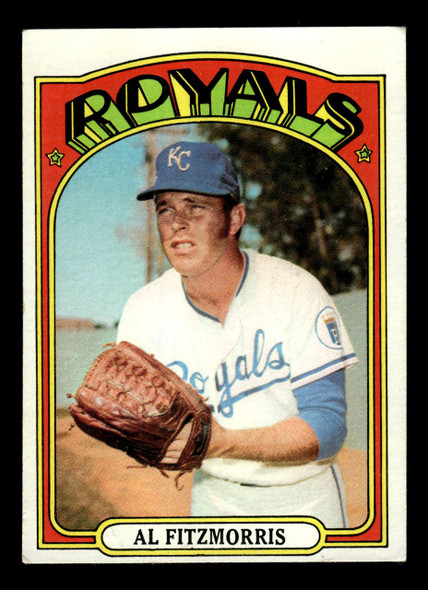 1972 Topps Al Fitzmorris #349 Kansas City Royals VG — Example B front of card