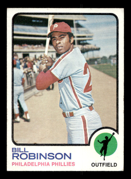 1973 Topps Bill Robinson #37 Philadelphia Phillies VG — Example A front of card