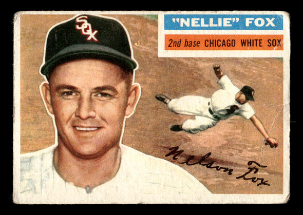 1956 Topps Nellie Fox #118 Chicago White Sox HOF VG front of card