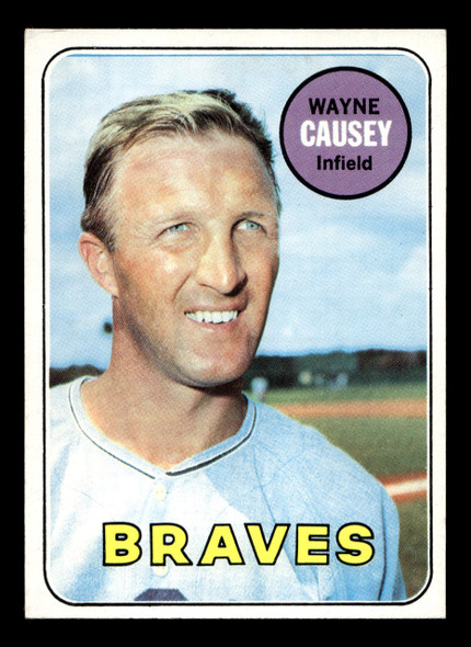 1969 Topps Wayne Causey #33 Atlanta Braves VG-EX front of card