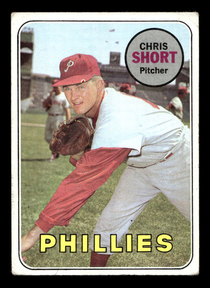 1969 Topps Chris Short #395 Philadelphia Phillies VG-EX front of card
