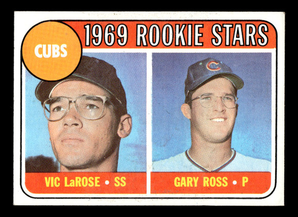 1969 Topps Vic LaRose / Gary Ross #404 Cubs Rookies RC VG-EX front of card