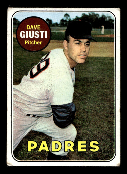 1969 Topps Dave Giusti #98 San Diego Padres VG-EX front of card