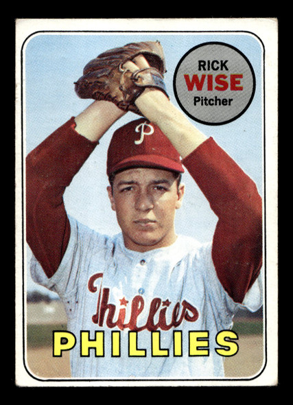 1969 Topps Rick Wise #188 Philadelphia Phillies VG-EX front of card