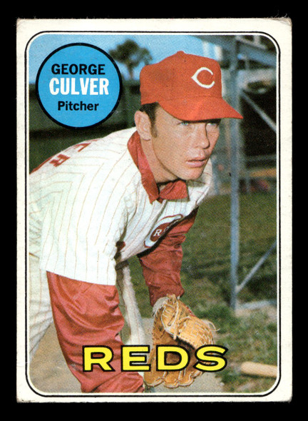 1969 Topps George Culver #635 Cincinnati Reds High Number VG-EX — Example A front of card
