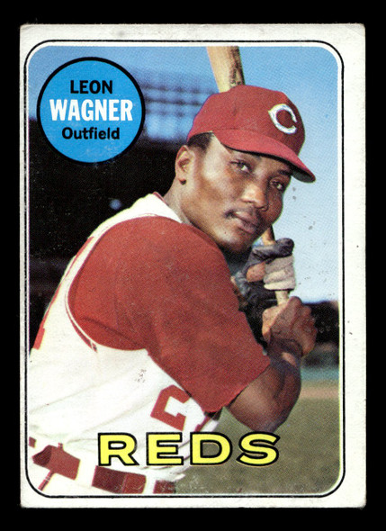 1969 Topps Leon Wagner #187 Cincinnati Reds VG-EX front of card