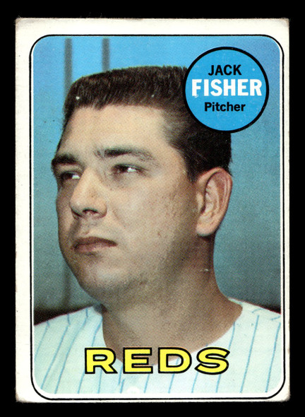 1969 Topps Jack Fisher #318 Cincinnati Reds VG front of card