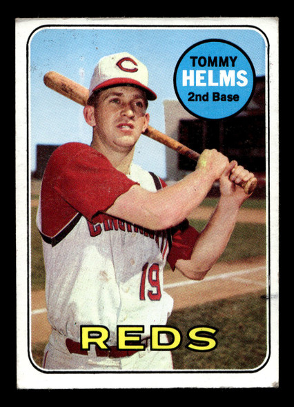 1969 Topps Tommy Helms #70 Cincinnati Reds VG-EX front of card