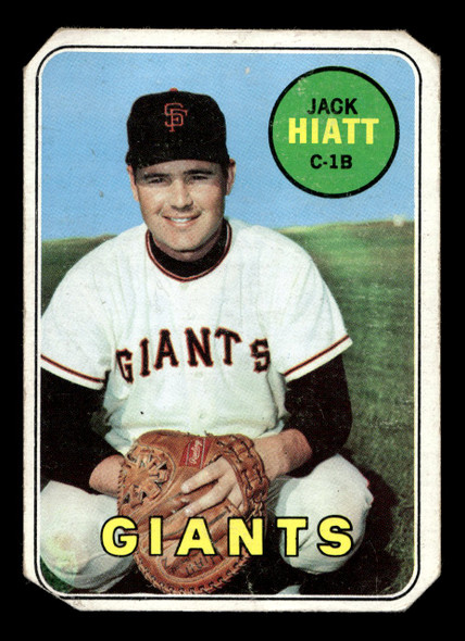 1969 Topps Jack Hiatt #204 San Francisco Giants Poor front of card