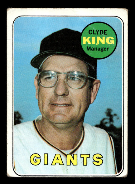 1969 Topps Clyde King #274 San Francisco Giants VG-EX — Example B front of card