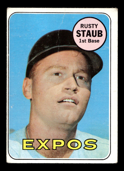 1969 Topps Rusty Staub #230 Montreal Expos VG-EX front of card