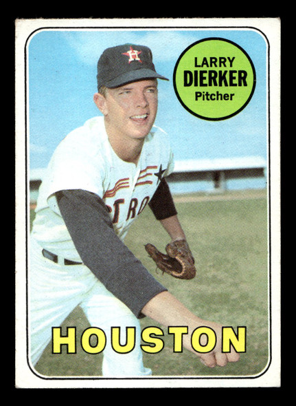 1969 Topps Larry Dierker #411 Houston Astros VG-EX — Example A front of card