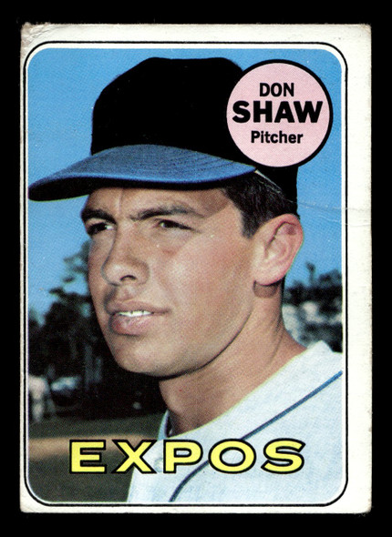 1969 Topps Don Shaw #183 Montreal Expos VG-EX front of card