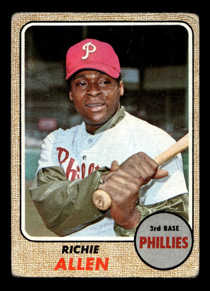 1968 Topps Dick Allen #225 Philadelphia Phillies HOF VG-EX front of card