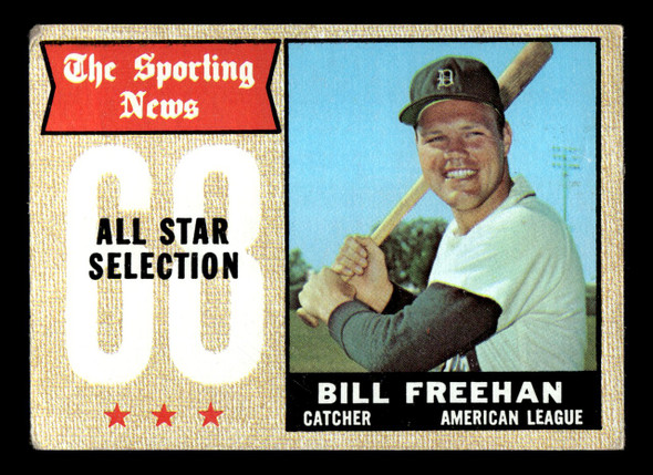1968 Topps Bill Freehan #375 The Sporting News All-Star Selection VG-EX front of card