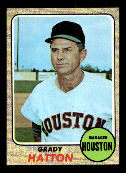 1968 Topps Grady Hatton #392 Houston Astros VG-EX front of card