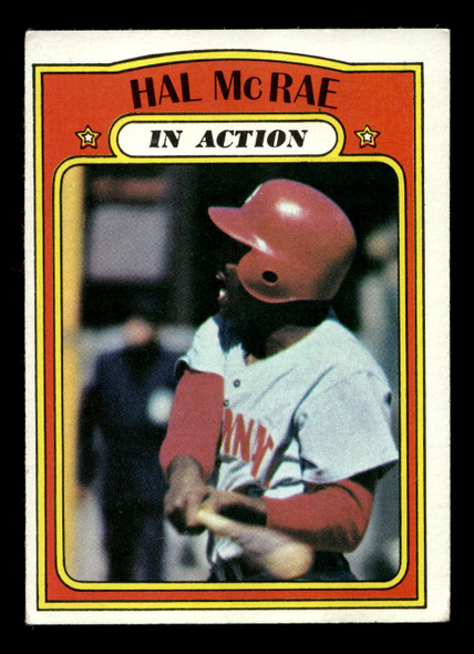 1972 Topps Hal McRae #292 In Action VG-EX — Example A front of card