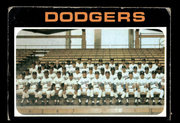 1971 Topps Los Angeles Dodgers #402 Team Checklist VG-EX front of card