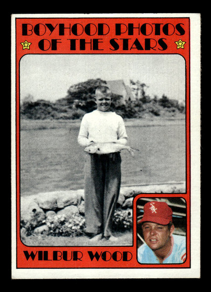 1972 Topps Wilbur Wood #342 Boyhood Photos of the Stars VG-EX front of card