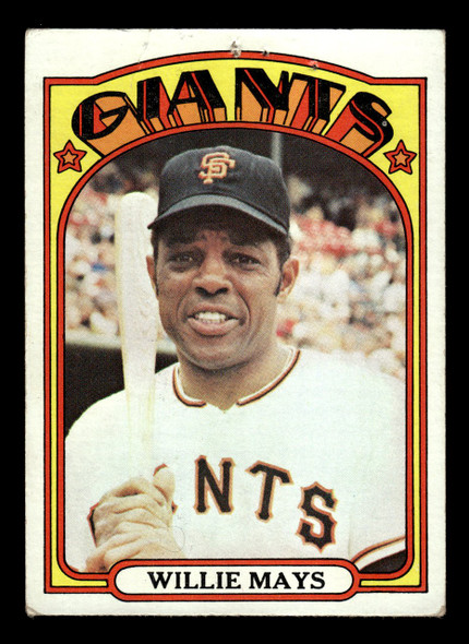 1972 Topps Willie Mays #49 San Francisco Giants HOF VG-EX front of card