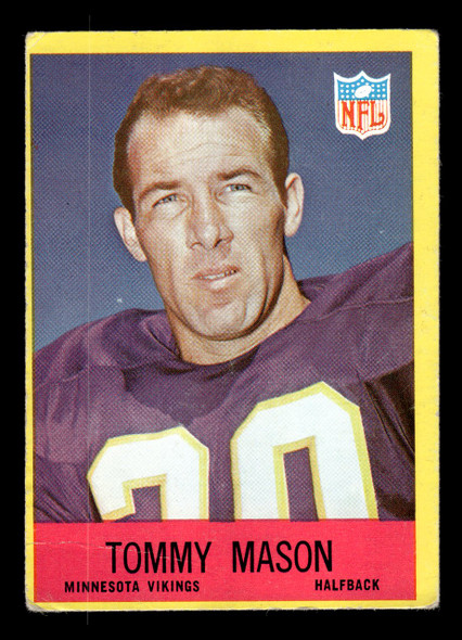 1967 Philadelphia Tommy Mason #104 Minnesota Vikings Low Grade - Creases front of card