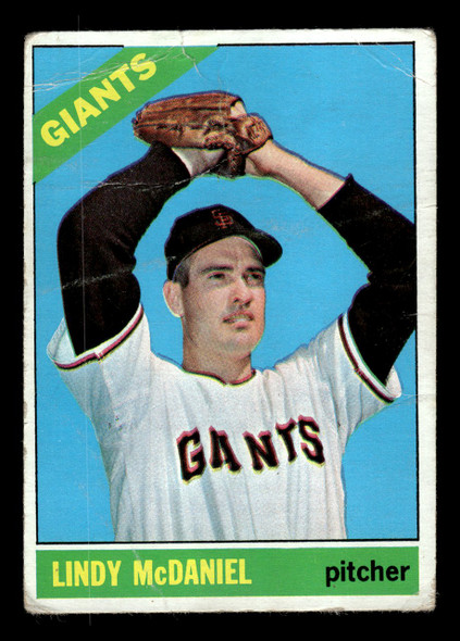 1966 Topps Lindy McDaniel #496 San Francisco Giants VG-EX front of card