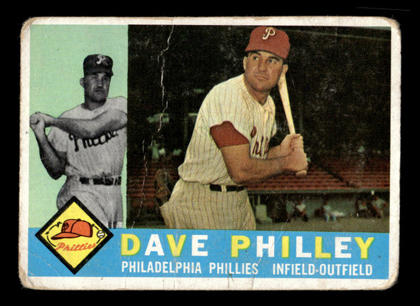 1960 Topps Dave Philley #52 Philadelphia Phillies VG front of card
