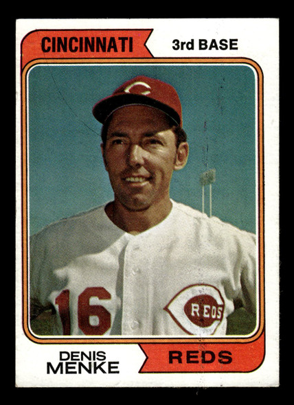 1974 Topps Denis Menke #134 Cincinnati Reds VG-EX front of card