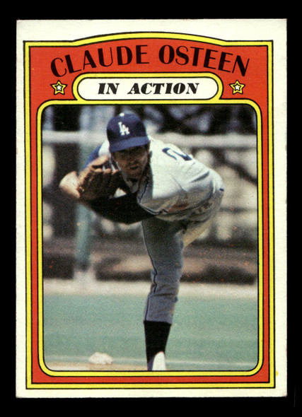 1972 Topps Claude Osteen #298 In Action VG-EX — Example B front of card