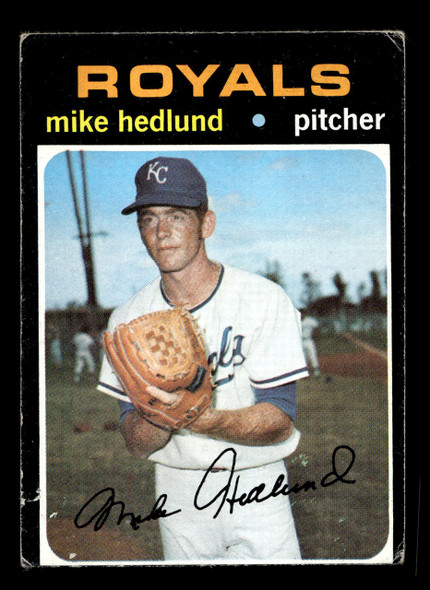 1971 Topps Mike Hedlund #662 Kansas City Royals High Number Low Grade - Creases - Front