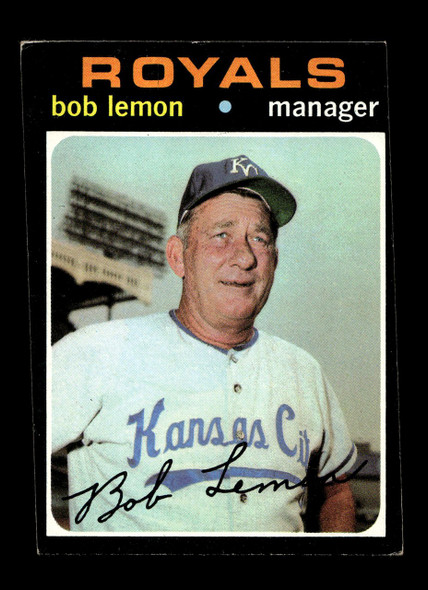 1971 Topps Bob Lemon #91 Manager Kansas City Royals HOF VG - Front