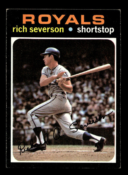 1971 Topps Rich Severson #103 Kansas City Royals RC VG - Front