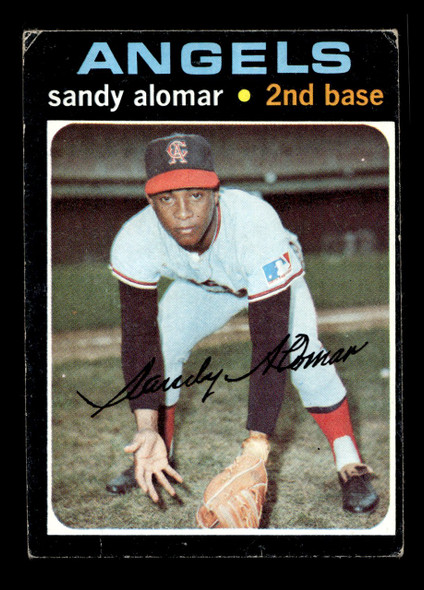 1971 Topps Sandy Alomar #745 California Angels High Number Low Grade - Creases - Front