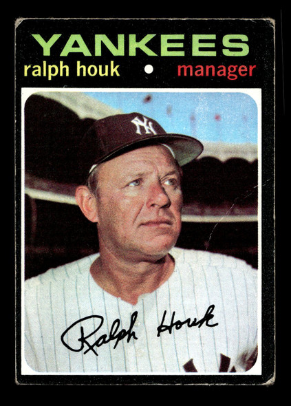 1971 Topps Ralph Houk #146 Manager New York Yankees Low Grade - Creases - Front