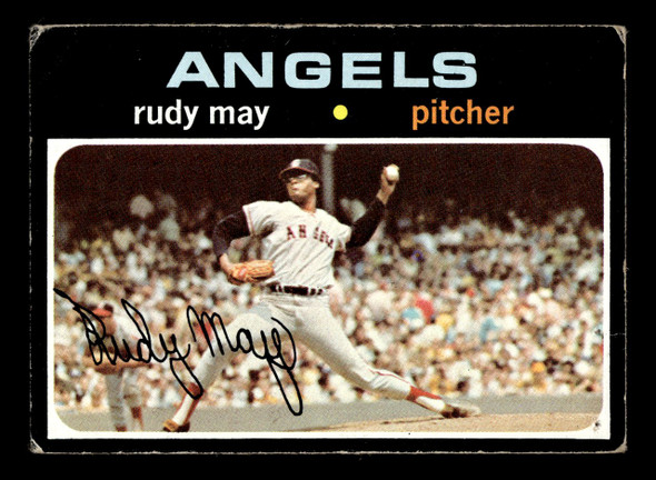 1971 Topps Rudy May #318 California Angels Low Grade - Creases - Front