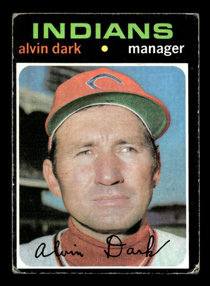 1971 Topps Alvin Dark #397 Cleveland Indians Low Grade - Creases - Front