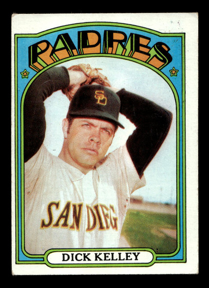 1972 Topps Dick Kelley #412 San Diego Padres Low Grade - Marks - Front