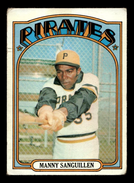 1972 Topps Manny Sanguillen #60 Pittsburgh Pirates Low Grade - Creases - Front