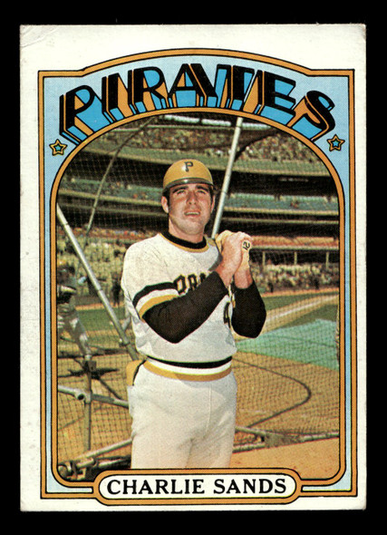 1972 Topps Charlie Sands #538 Pittsburgh Pirates RC Low Grade - Creases - Front