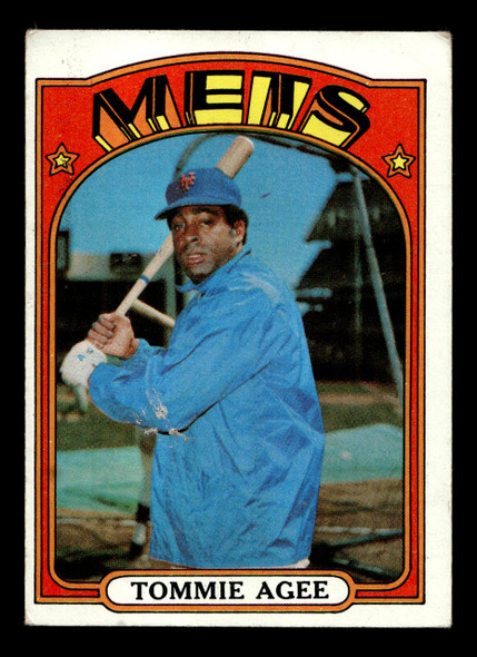1972 Topps Tommie Agee #245 New York Mets Low Grade - Marks - Front