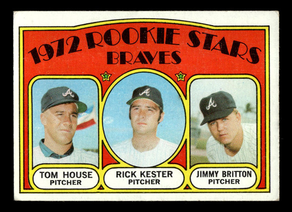 1972 Topps Tom House / Rick Kester / Jimmy Britton #351 Rookie Stars Atlanta Braves RC Good - Front