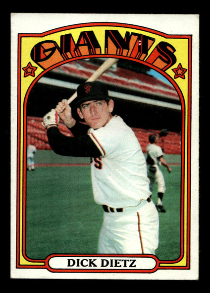 1972 Topps Dick Dietz #295 San Francisco Giants VG - Front