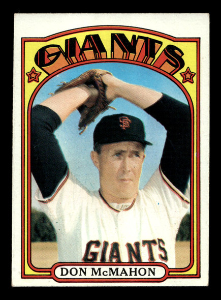 1972 Topps Don McMahon #509 San Francisco Giants VG - Front
