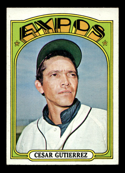 1972 Topps Cesar Gutierrez #743 Montreal Expos High Number Low Grade - Creases - Front