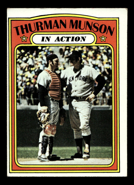 1972 Topps Thurman Munson #442 In Action New York Yankees Good - Front