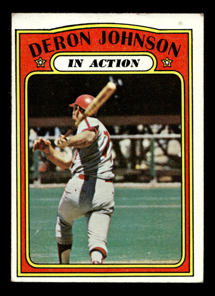 1972 Topps Deron Johnson #168 In Action Philadelphia Phillies Low Grade - Creases - Front