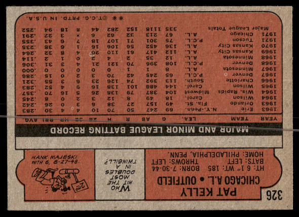 Back of the exact raw card, pair 0175; uncropped full edges.